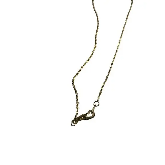 Goldtone Pendant Necklace Emerald Cut Purple Glass 17.5" Chain - Picture 4 of 5